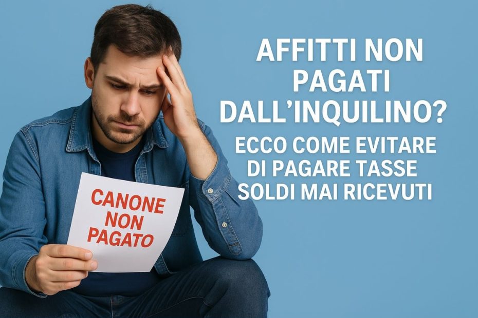 Affitti non pagati dall’inquilino? Ecco come evitare di pagare tasse su soldi mai ricevuti