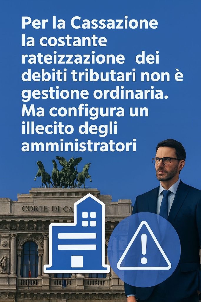 Per la Cassazione la costante rateizzazione dei debiti fiscali non è gestione ordinaria. Ma configura un illecito