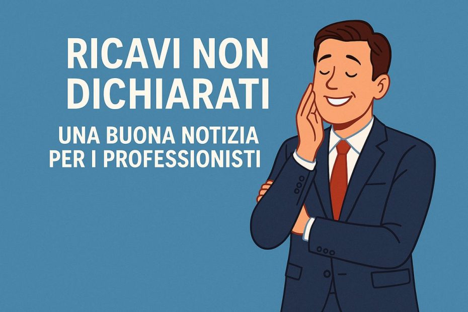 Ricavi non dichiarati una buona notizia per i professionisti