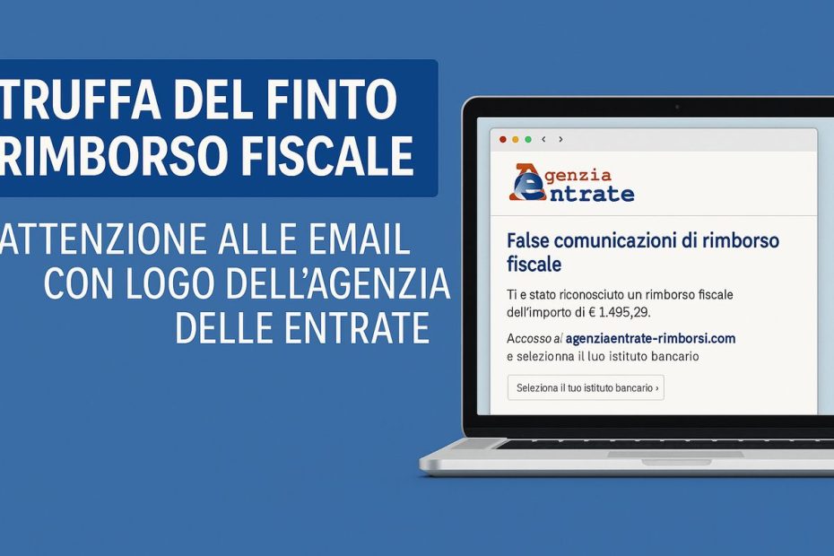 Truffa del finto rimborso fiscale: attenzione alle email con logo dell’Agenzia delle Entrate