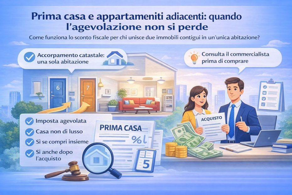 Prima casa e appartamenti adiacenti: quando l’agevolazione non si perde