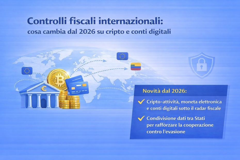 Controlli fiscali internazionali: cosa cambia dal 2026 su cripto e conti digitali