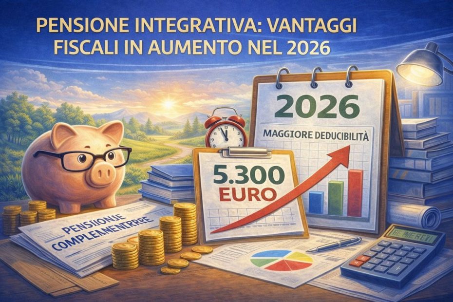 Pensione integrativa, dal 2026 aumenta il risparmio fiscale