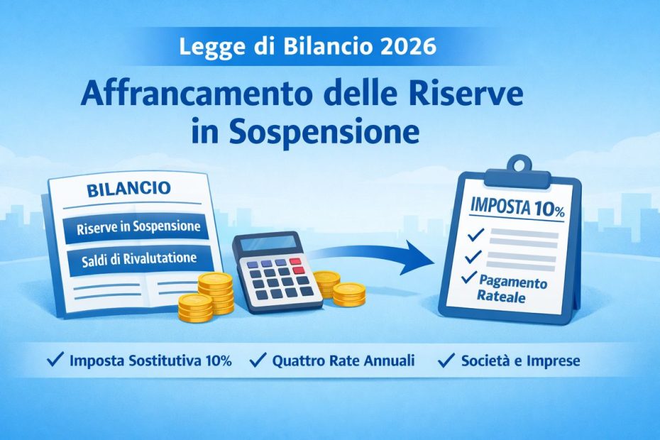 Affrancamento riserve in sospensione 2026