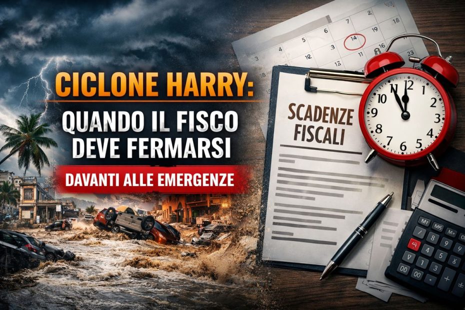 Ciclone Harry, quando il fisco dovrebbe fermarsi davanti alle emergenze