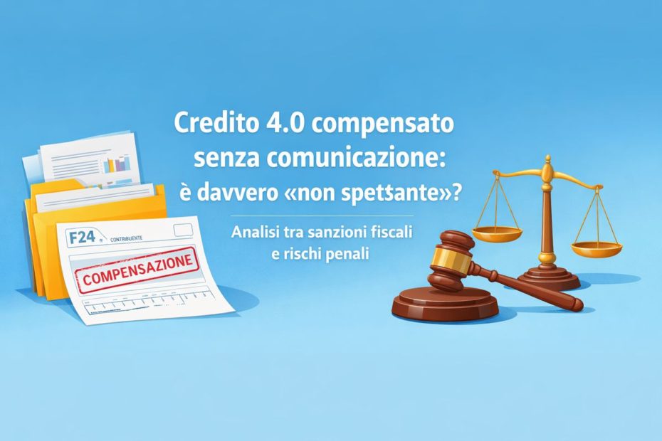 Credito 4.0 compensato senza comunicazione, è davvero “non spettante”?