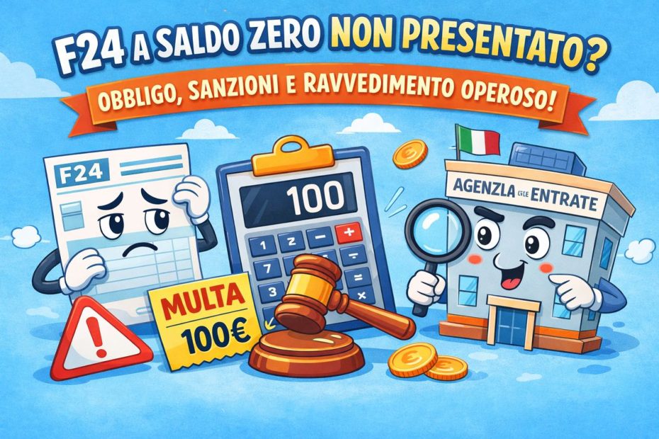 F24 a saldo zero non presentato