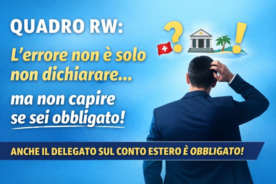 RW, l’errore non è solo non dichiarare, ma non capire se sei obbligato