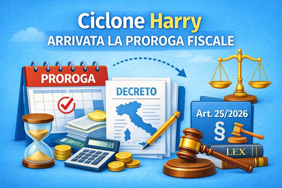 Ciclone Harry arrivata la proroga fiscale.