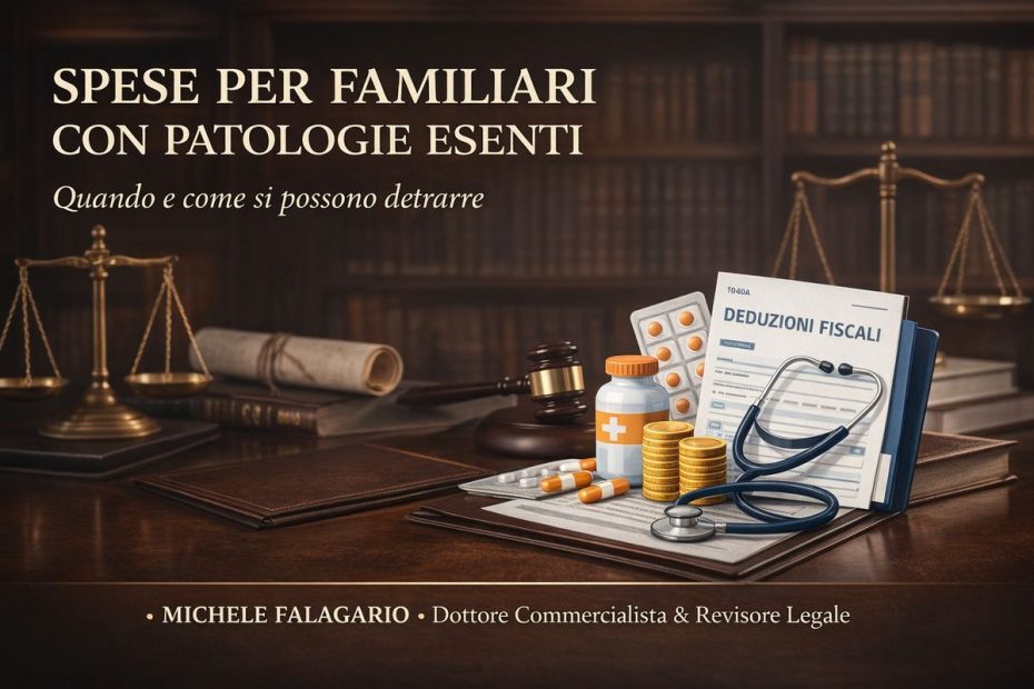 Detrazione spese familiari non a carico con patologie esenti