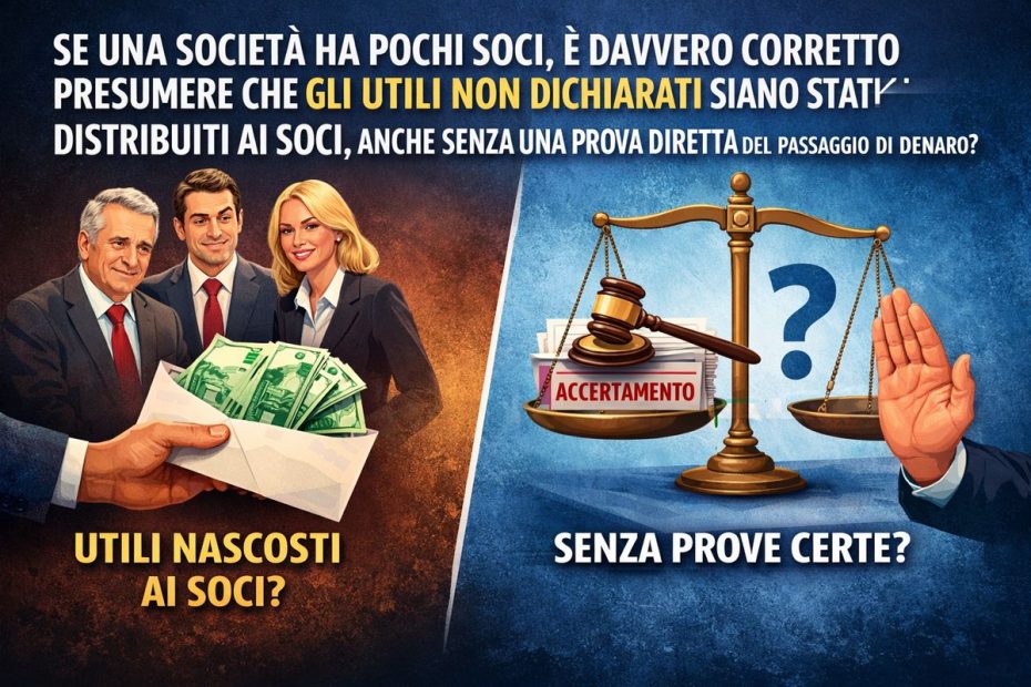 SRL con pochi soci, quando il Fisco presume la distribuzione degli utili